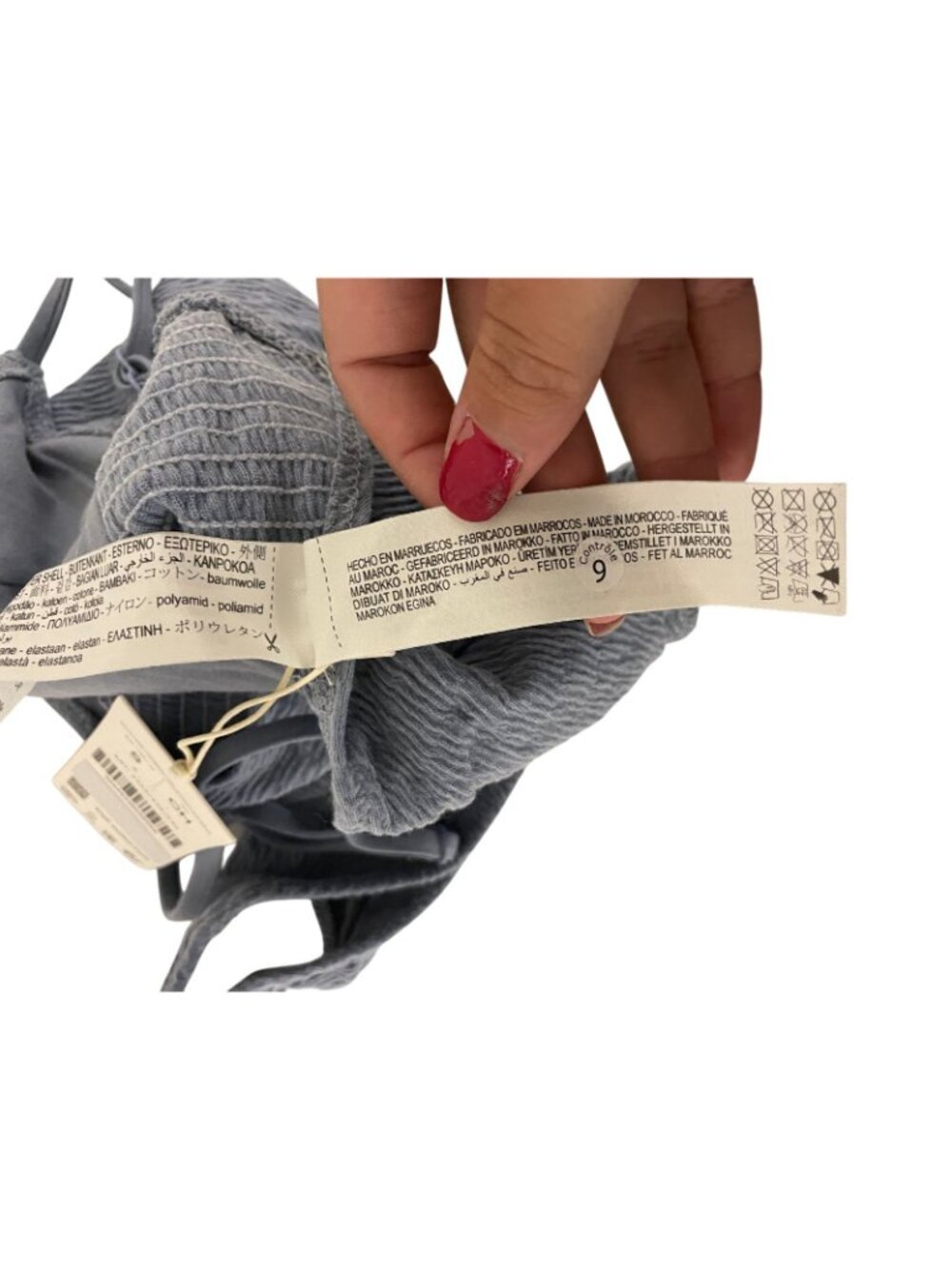 Oysho Womens One-Piece Swimsuit Small Gray Spaghetti Straps 2444/338 NWT - Picture 7 of 11